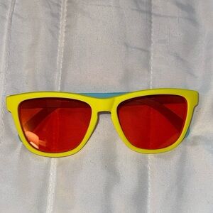 Yellow Sunglasses with Red Lenses